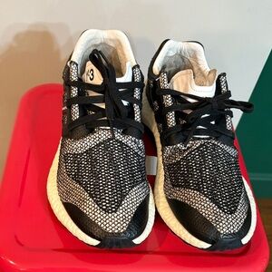 Adidas Black and White Textured Sneakers